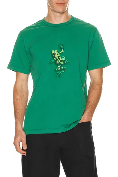 Jw Anderson Mens Emerald Jumping Frog Crewneck Cotton-jersey T-shirt In Green
