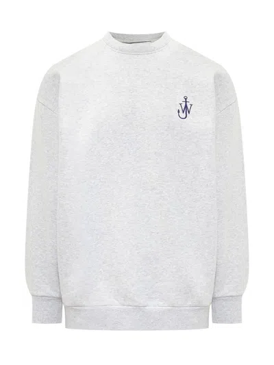 Jw Anderson Jw Anchor Camper Sweatshirt In White