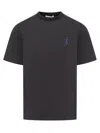 Jw Anderson Anchor Embroidery Back Print T-shirt In Black