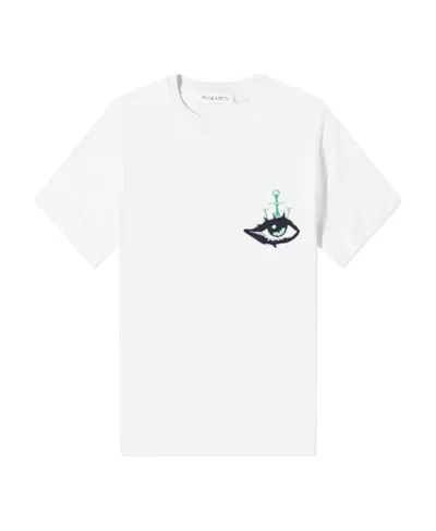 Jw Anderson Jw Anchor Cotton T-shirt In White