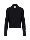Jw Anderson J. W. Anderson Fitted Cardigan With Zipper In Black
