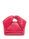 Jw Anderson Twister Small Leather Crossbody Bag In Red