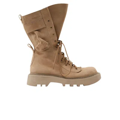 Pre-owned Jw Anderson Combat Boot 'taupe' | Tan | Men's Size 39