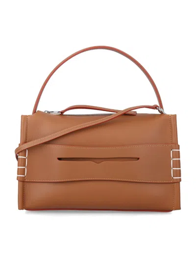 Jw Anderson Loafer Leather Shoulder Bag In Brown