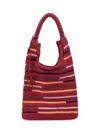 Jw Anderson J.w. Anderson Multicolor Knitted Tote Bag In Red