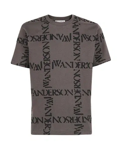 Jw Anderson T-shirt Man T-shirt Grey Size Xl Cotton In Brown