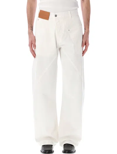 Jw Anderson Twisted Workwear Denim Pants In Neutral