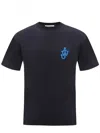 Jw Anderson Black Anchor T-shirt In Blue