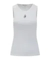 Jw Anderson J. W. Anderson Anchor Fitted Ribbed Tank Top In White