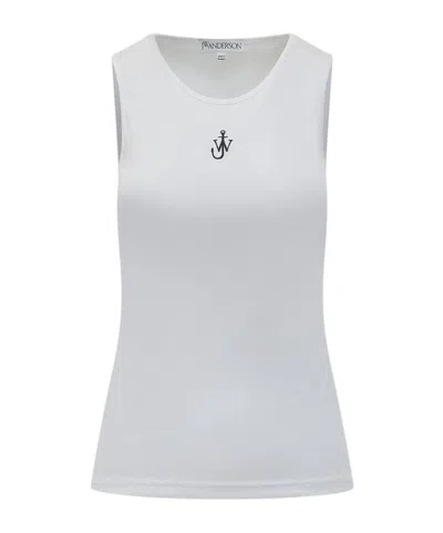 Jw Anderson Jw-initials Anchor Logo Top In White