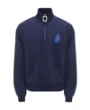 Jw Anderson Half Zip Track Top In Blue