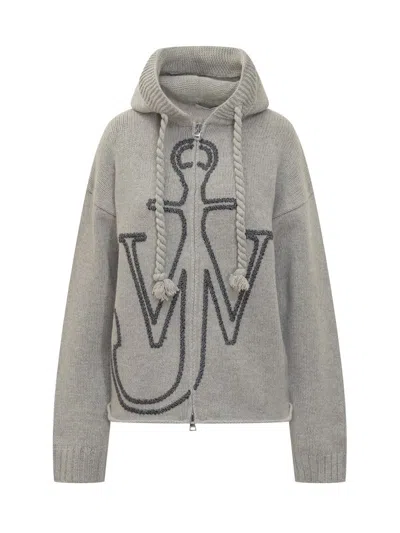 JW ANDERSON JW ANDERSON J.W. SWEATSHIRT. ANDERSON WITH HOOD AND EMBROIDERED LOGO
