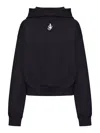 Jw Anderson Jwa Anchor Logo Cropped Sweatshirt In Black