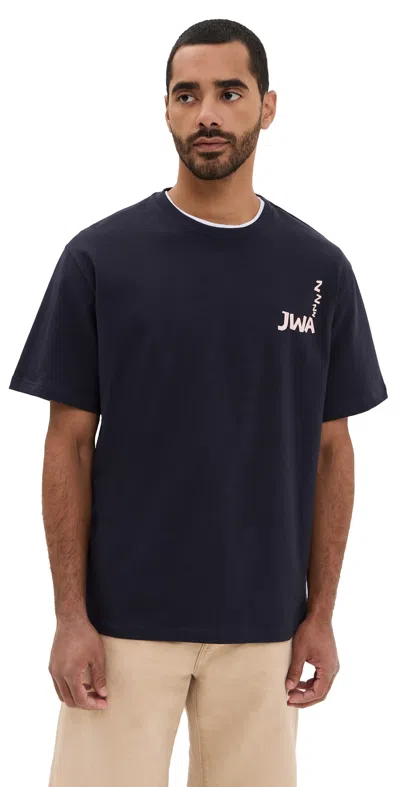 Jw Anderson Jwa Back Print T-shirt Dark Navy