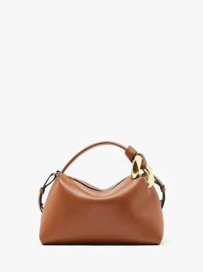 Jw Anderson Small Corner Shoulder Bag In Brown