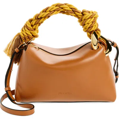 Jw Anderson Jwa Corner Rope Leather Crossbody Bag In Brown