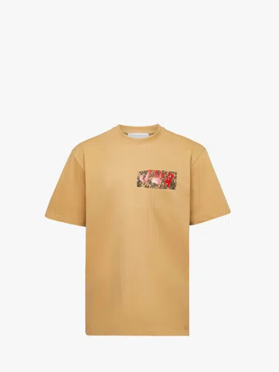 Jw Anderson Jwa Lace Trim T-shirt In Neutrals