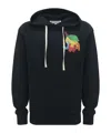 Jw Anderson Jwa Lemon-print Cotton Hoodie In Black