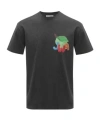 Jw Anderson Jwa Lime-print Cotton T-shirt In Black