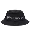 Jw Anderson Logo Bucket Hat In Black