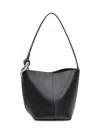 Jw Anderson Borsa A Secchiello Jwa Corner Piccola In Pelle Nera Donna