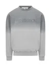 Jw Anderson Gray Embroidered-logo Gradient Sweatshirt In Grey