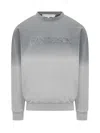 Jw Anderson Gray Embroidered-logo Gradient Sweatshirt In Grey