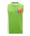Jw Anderson Jwa Two Tone Vest In Green