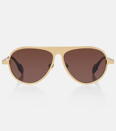 Jw Anderson Jwa05 Aviator Sunglasses In Brown