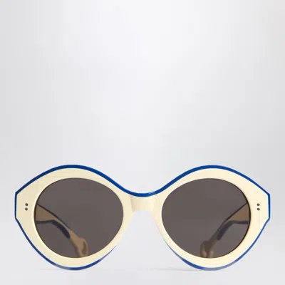 Jw Anderson Jwa07 Bumper Sunglasses In White/blue