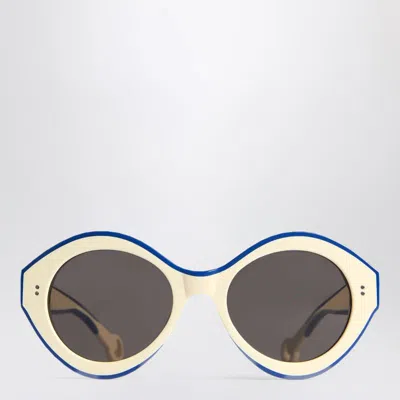 Jw Anderson Jwa07 Bumper Sunglasses In White/blue