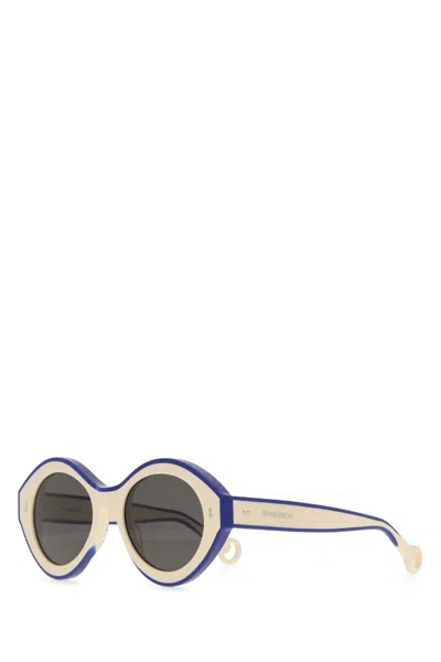 Jw Anderson Jwa07-bumper Two-tone Acetate Sunglasses In Multicolor