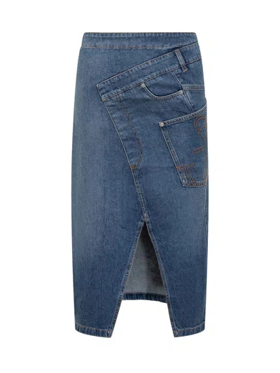 JW ANDERSON TWISTED MIDI SKIRT