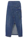 Jw Anderson Jwanchor Twisted Midi Skirt In Blue