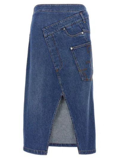 JW ANDERSON JW ANDERSON JWANCHOR TWISTED MIDI SKIRT