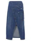 Jw Anderson Jwanchor Twisted Midi Skirt In Blue