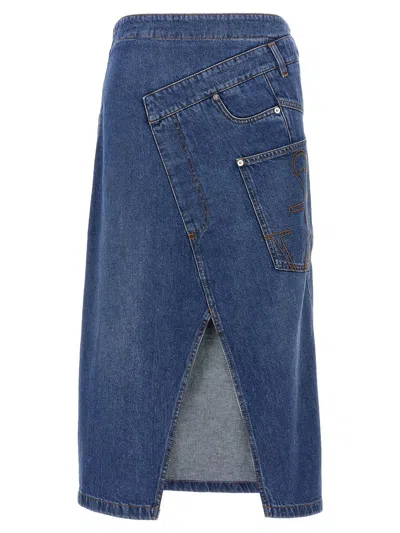 JW ANDERSON JW ANDERSON JWANCHOR TWISTED MIDI SKIRT