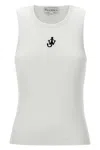 Jw Anderson Crew Neck Ribbed Sleeveless Top Straight Hem