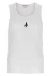 Jw Anderson Crew Neck Ribbed Sleeveless Top Straight Hem