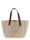 Jw Anderson J. W. Anderson Belt Tote Beige Boiled Wool Shoulder Bag In Pink