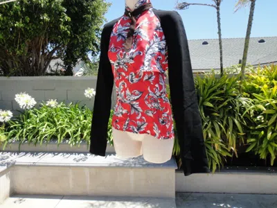 Pre-owned Jw Anderson J.w.anderson Brocade Print Silk & Crepe Wmn's Sz 6uk, Msrp$1065, Barney's So In Multicolor
