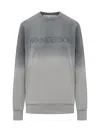 Jw Anderson Knit Crew Neck Sweater In Grey