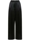 Jw Anderson Wide-leg Pleated Pants In Black