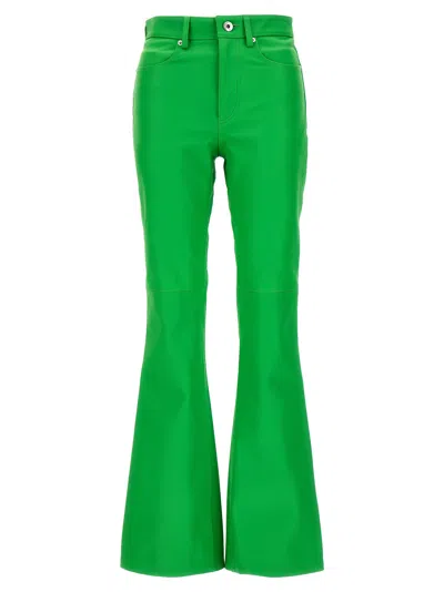 Jw Anderson J.w.anderson Leather Bootcut Trousers In Green