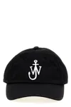 Jw Anderson Curved Peak Logo Embroidered Baseball Cap