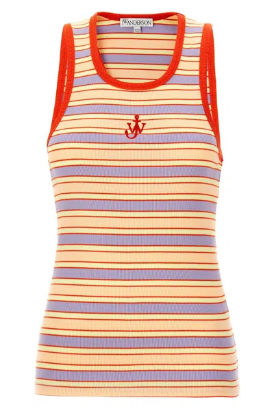 Jw Anderson J.w.anderson Logo Ribbed Tank Top