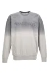 Jw Anderson Gray Embroidered-logo Gradient Sweatshirt In Gray