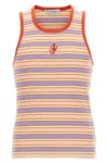 Jw Anderson J. W. Anderson Multicolored Striped Sleeveless Tank Top In Multicolor