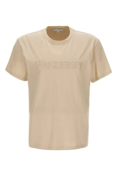 Jw Anderson J.w.anderson Men Logo T-shirt In Cream