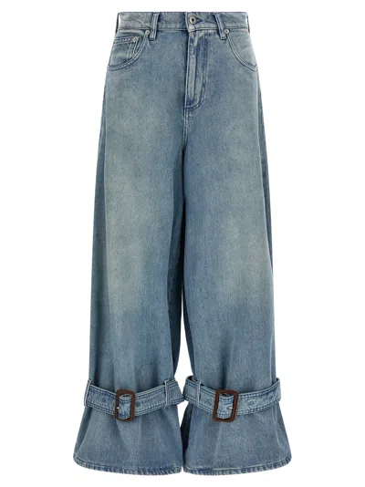 Jw Anderson J.w.anderson Strap Jeans In Light Blue
